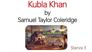 Kubla Khan by S T Coleridge summary and line by line analysis in Urdu Hindi Stanza 3 [upl. by Legnaesoj]