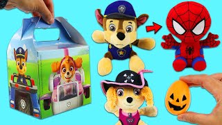 Paw Patrol Pups Dress in Halloween Costumes amp Go Trick or Treating [upl. by Audri936]