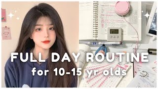 10 15 year olds FULL DAY routine  step by step☁️ [upl. by Isa]