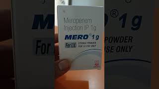 MERO 1 g  Meropenem Injection IP  For IV [upl. by Eiggep]