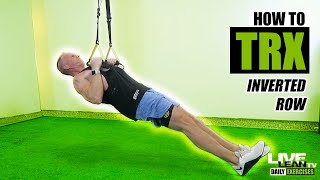 How To Do A TRX INVERTED ROW  Exercise Demonstration Video and Guide [upl. by Acinorev]