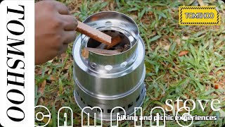 🔥TOMSHOO Portable Folding Windproof Wood Burning Stove Compact Stainless Steel Outdoor Camping Gear [upl. by Aleinad]