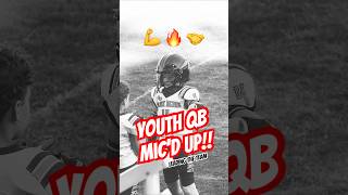 🔥 Youth quarterback directs the offense 🫡 micdup lead qb1 youthfootball football [upl. by Camille]