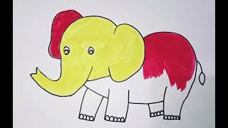 How To Draw Elephant  Step by step Elephant Drawing [upl. by Erek]