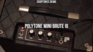 Polytone Mini Brute III  Playthrough Demo [upl. by Kcirdneh279]