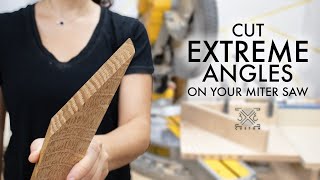 How to cut EVERY ANGLE on your Miter Saw  Acute Angle Jig  Quick Tip [upl. by Dorahs]