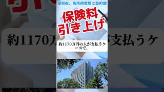 厚労省、健康保険料3万引き上げ news 政治 厚生労働省 shorts [upl. by Asylem]