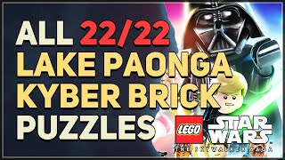 All 22 Lake Paonga Kyber Brick Puzzles LEGO Star Wars The Skywalker Saga [upl. by Hendricks384]