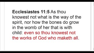 THOU KNOWEST NOT THE WORKS OF GOD  ECCLESIATES 115 [upl. by Ynavoeg]