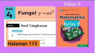 Soal ringkasan bab 4 halaman 115 matematika kelas 9 IX Kurikulum merdeka GUcilchaNEL1964 [upl. by Chasse]