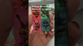 Book review stickers acotar sjmass journaling [upl. by Beatrisa]