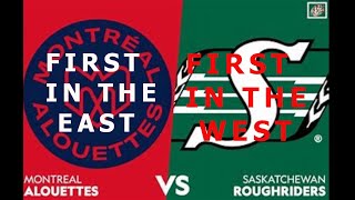 Saskatchewan Roughriders vs Montreal Alouettes thesskroughriders [upl. by Aeht]