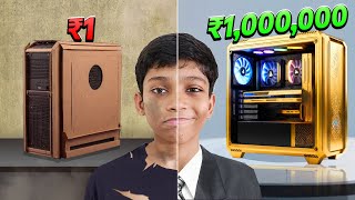 ₹1 VS ₹1000000 GAMING PC SETUPS [upl. by Haral]