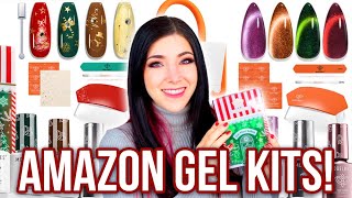 Amazon DIY Gel Kits Swatch amp Review Christmas amp Magnetic  KELLI MARISSA [upl. by Nelehyram834]