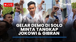 Beda Aksi Massa Tuntut Gibran di Solo dan Jakarta di Patung Kuda Pendemo Teriakkan Nama Fufufafa [upl. by Savior]