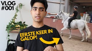 BEGINNENDE RUITER KLEED ZICH OM  EERSTE KEER IN GALOP  VLOG 001 [upl. by Anit]