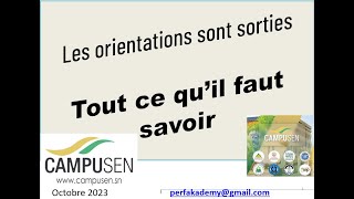 Les orientations CAMPUSEN sont sorties Tout ce qu’il faut savoir [upl. by Halehs]