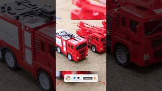 Rescue the truck from the pit with excavator and crane truck cartoys firetruck [upl. by Mrots431]