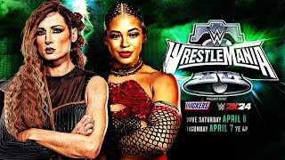 WWE 2K24 Becky Lynch vs Bianca Belair 5 STAR MATCH [upl. by Aihsa]