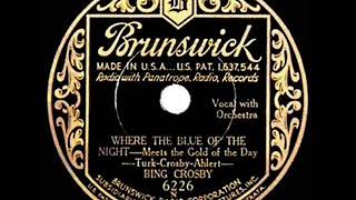 1932 HITS ARCHIVE Where The Blue Of The Night Meets The Gold Of The Day  Bing Crosby [upl. by Idonah]