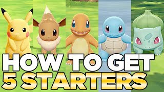 How to Get 5 Starters in Pokemon Lets Go Pikachu amp Eevee  Austin John Plays HD CC [upl. by Otcefrep153]