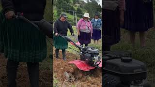 Enseñamos a mujer agricultora a usar una Motoazada Ducati Dtl9000 [upl. by Ula]