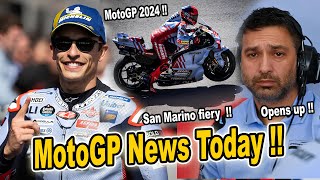 Everyone shocked San Marino GP 2024 Marquez takes on another rider The Gresini crew spoke out [upl. by Aihtennek]