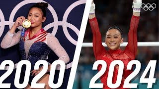 Now and Then Sunisa Lee from Tokyo to Paris Olympics 🤸🏻🔥 [upl. by Guinna]