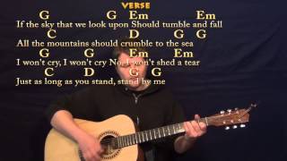 Stand By Me Ben E King Guitar Strum Cover Lesson in G with LyricsChords [upl. by Anneis]