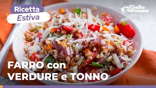 FARRO con VERDURE e TONNO  RICETTA LEGGERA e SUPER ESTIVA😍🍅🥕🐟 [upl. by Akila]