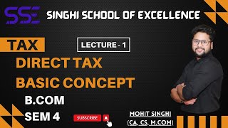 DIRECT TAX BASIC CONCEPTS  LECTURE1 [upl. by Monie]