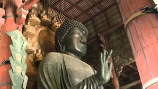 Giant Buddha Statue Daibutsu Todaiji in Nara Japan [upl. by Kaitlin]