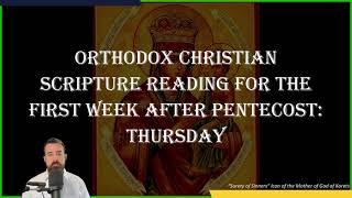 First Week After Pentecost Thursday  Romans 12832 219 amp Matthew 52732 [upl. by Rebeka]