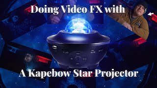 The Kapebow Star Projector setup and review while making effects video FX [upl. by Akiemehs823]