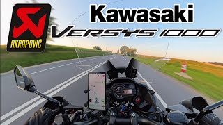 Kawasaki Versys 1000  Akrapovic Exhaust HD Sound  No Dbkiller  POV [upl. by Yvette]