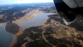 Mariehamn Airport Departure Runway 21 with ATR72 Flybe Nordic [upl. by Eran]