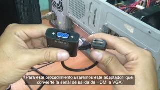 Como conectar salida HDMI a monitor VGA [upl. by Elacsap]