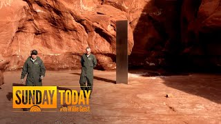 10Foot Mysterious Monolith Vanishes From Desert In Utah  Sunday TODAY [upl. by Eelyam]