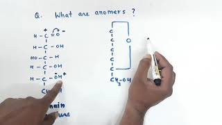 What are anomers give example Class 12 Biomolecule anomerismcyclic structure of glucose [upl. by Egas348]