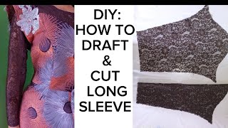 Learn easiest way to draft and cut a Basic Long sleeve [upl. by Goldshlag]