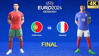 FC 24  Portugal vs France  Ronaldo vs Mbappe  UEFA EURO 2024 Final 4K60 [upl. by Erasme895]