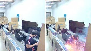 Shocking Moment Vape Pen Explodes In Mans Pocket [upl. by Yrram]