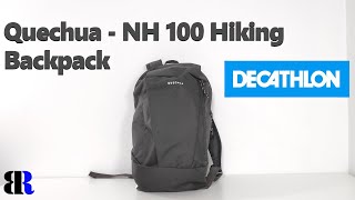 Decathlon QUECHUA NH 100 Hiking Backpack 10L  Unboxing  Test  Dark Grey [upl. by Airekal668]