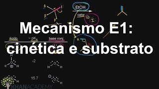 Mecanismo E1 cinética e substrato  Química orgânica  Khan Academy [upl. by Edin656]