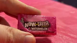 Now and Later Watermelon taffy review [upl. by Sgninnej439]