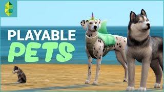 PLAYABLE PETS MOD  The Sims 4 Cats amp Dogs [upl. by Anelet]