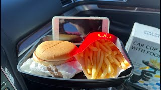 Eating on the Go A Review of the Car Cup Holder with Food Tray [upl. by Nofets]