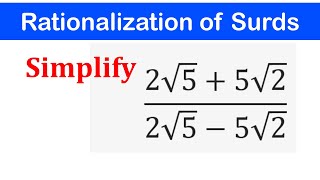 How to Rationalize the denominator with a Surd  SHS CORE  ELECTIVE MATH [upl. by Engenia]