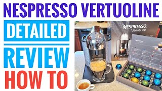 DETAILED REVIEW NESPRESSO VertuoLine Coffee Espresso Maker Breville How To Make A Cup Coffee [upl. by Aramenta]