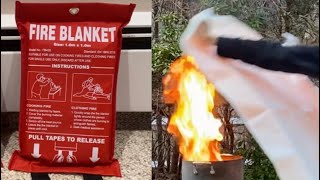 Do Fire Blankets Really Work Testing Fire Blankets on Real Fires [upl. by Alben]